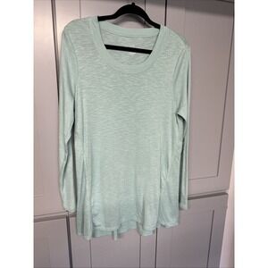 J.Jill Tunic Top Medium M Pima Cotton Scoop Neck Elliptical Lounge wear lagen